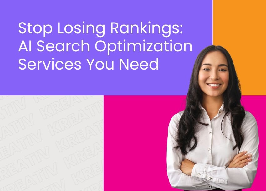AI Search Optimization Services illustration showing entity SEO and LLM optimization